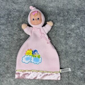 Fisher Price Flutterbye Dreams Pink Fleece Doll Lovey Security Blanket 15" Vtg